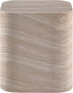 Vellon Concrete End Table in Travertine