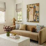 Lou 91" Velvet Sofa in Cafe Au Lait