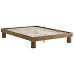 Runa King Wood Platform Bed in French Oak