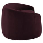 Contessa Curved Velvet Sofa in Mulberry
