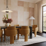 Leo Vegan Leather Dining Chair in Black
