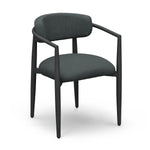 Annika Textured Outdoor Dining Arm Chair in Black