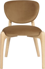 Velora Velvet Dining Chair in Saddle