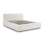 Meena Upcycled Linen Storage King Bed in Cream