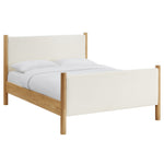 Maven King Fabric Platform Bed in Feather Oak