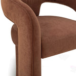 Malone Chenille Dining Chair in Rust