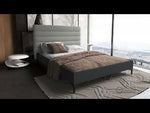 Schwamm Woven Blend Full Bed in Light Grey