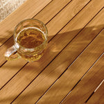 Vienna 34" Square Outdoor Teak Wood Dining Table in Natural