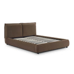 Mel Faux Mohair Velvet King Bed in Brown