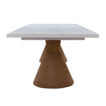 Rishi 120" Rope Rectangular Dining Table in Natural/White
