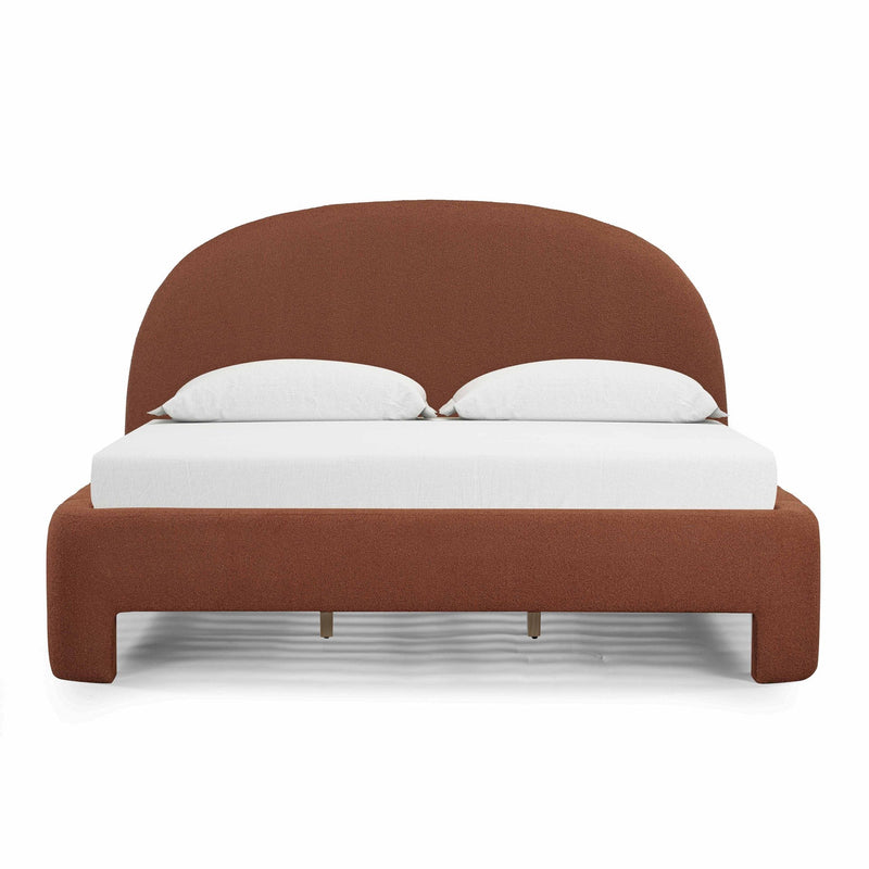 Orphea King Boucle Bed in Autumn Red 