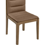 Ellis Vegan Leather Dining Chair in Brown