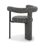 Synn Boucle Dining Chair in Black