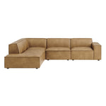 Restore 4-Piece Vegan Leather Sectional in Toast