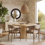 Vina Vegan Leather Dining Chair in Taupe