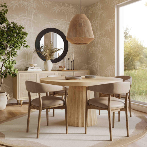 Vina Vegan Leather Dining Chair in Taupe