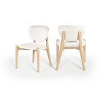 Velora Velvet Dining Chair in Cream