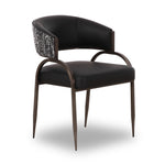 Tatum Vegan Leather Dining Chair in Black