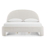 Orphea King Boucle Bed in Off-White