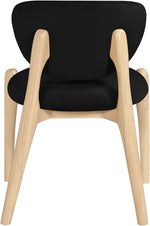 Velora Velvet Dining Chair in Black
