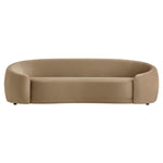 Contessa Curved Velvet Sofa in Taupe