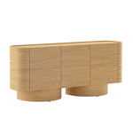 Solis 72" Solid Wood 3-Door Sideboard in Natural