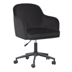 Sydney Velvet Office Chair in Black