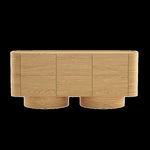 Solis 72" Solid Wood 3-Door Sideboard in Natural