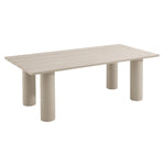 Nautica Outdoor 87" Rectangular Aluminum Dining Table in Taupe