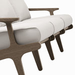 Saratoga Outdoor Teak Sofa in Weathered Gray