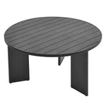 Tahoe Round Outdoor Aluminum Dining Table in Gray