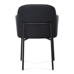 Sydney Vegan Leather Armchair - Set of 2 in Black