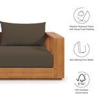 Tahoe Outdoor Acacia Wood Loveseat in Natural Cocoa