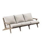 Saratoga Outdoor Teak Sofa in Pebble