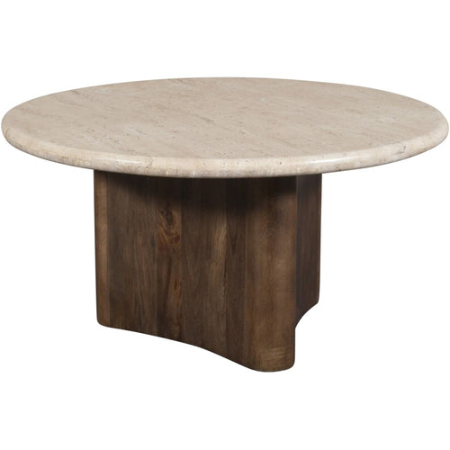 Pietra Travertine Coffee Table in Brown