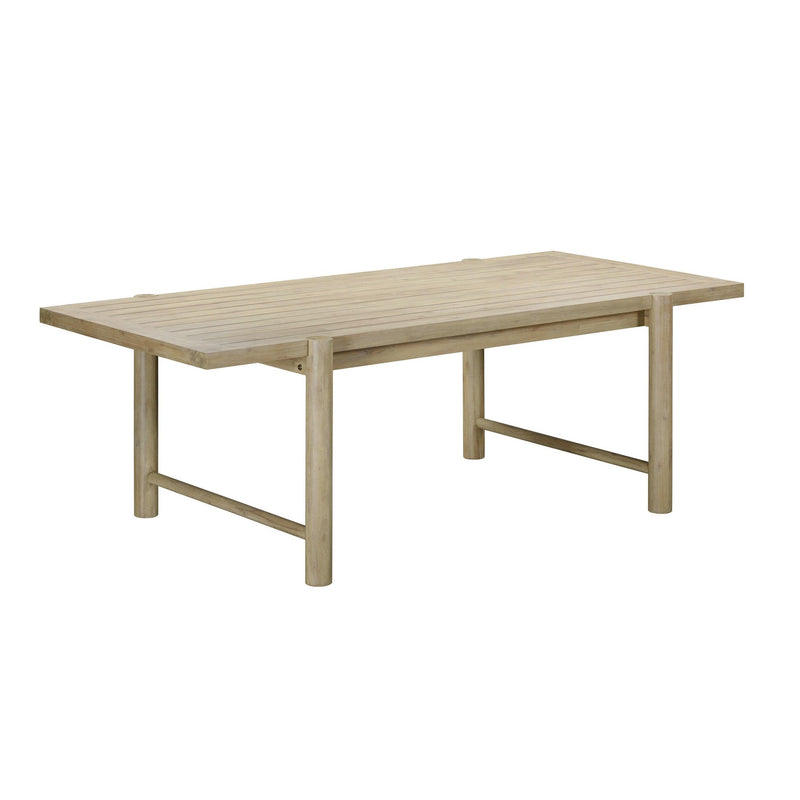 Gata 87" Outdoor Rectangular Dining Table in Light Teak