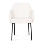 Sydney Vegan Leather Armchair - Set of 2 in Cream