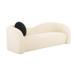 Leonie 84" Faux Shearling Sofa in Beige