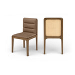 Ellis Vegan Leather Dining Chair in Brown