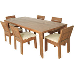 Mirella 96" Teak Outdoor Dining Table in Natural