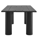 Nautica Outdoor 87" Rectangular Aluminum Dining Table in Graphite