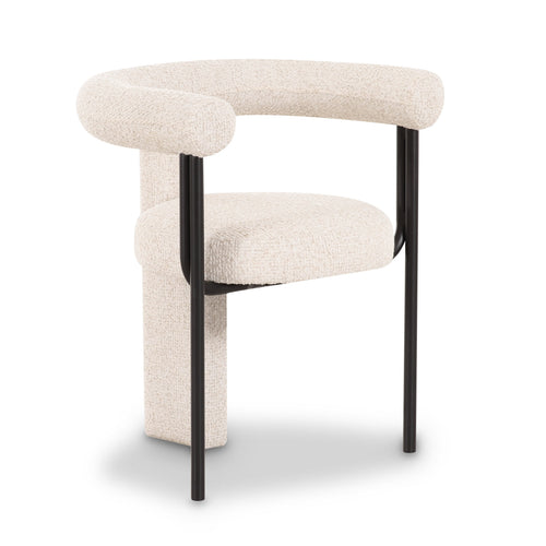 Synn Boucle Dining Chair in Cream