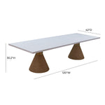 Rishi 120" Rope Rectangular Dining Table in Natural/White