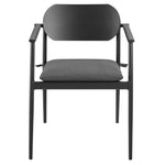 Aeris Stackable Outdoor Aluminum Dining Armchair Set of 2 in Charcoal