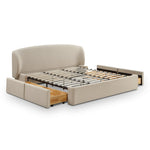 Corey King Linen Storage Bed in Taupe