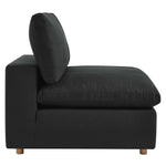 Commix 7-Piece Down Filled Sectional Sofa in Black