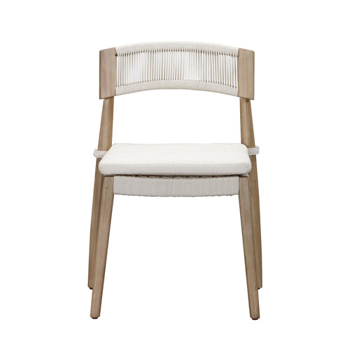 Gata Outdoor Dining Chair - Set of 2 in Cream