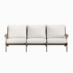 Saratoga Outdoor Teak Sofa in Weathered Gray