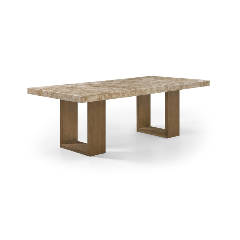 Ananda 84" Marble Dining Table in Brown