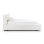 Meena Upcycled Linen Storage King Bed in Cream